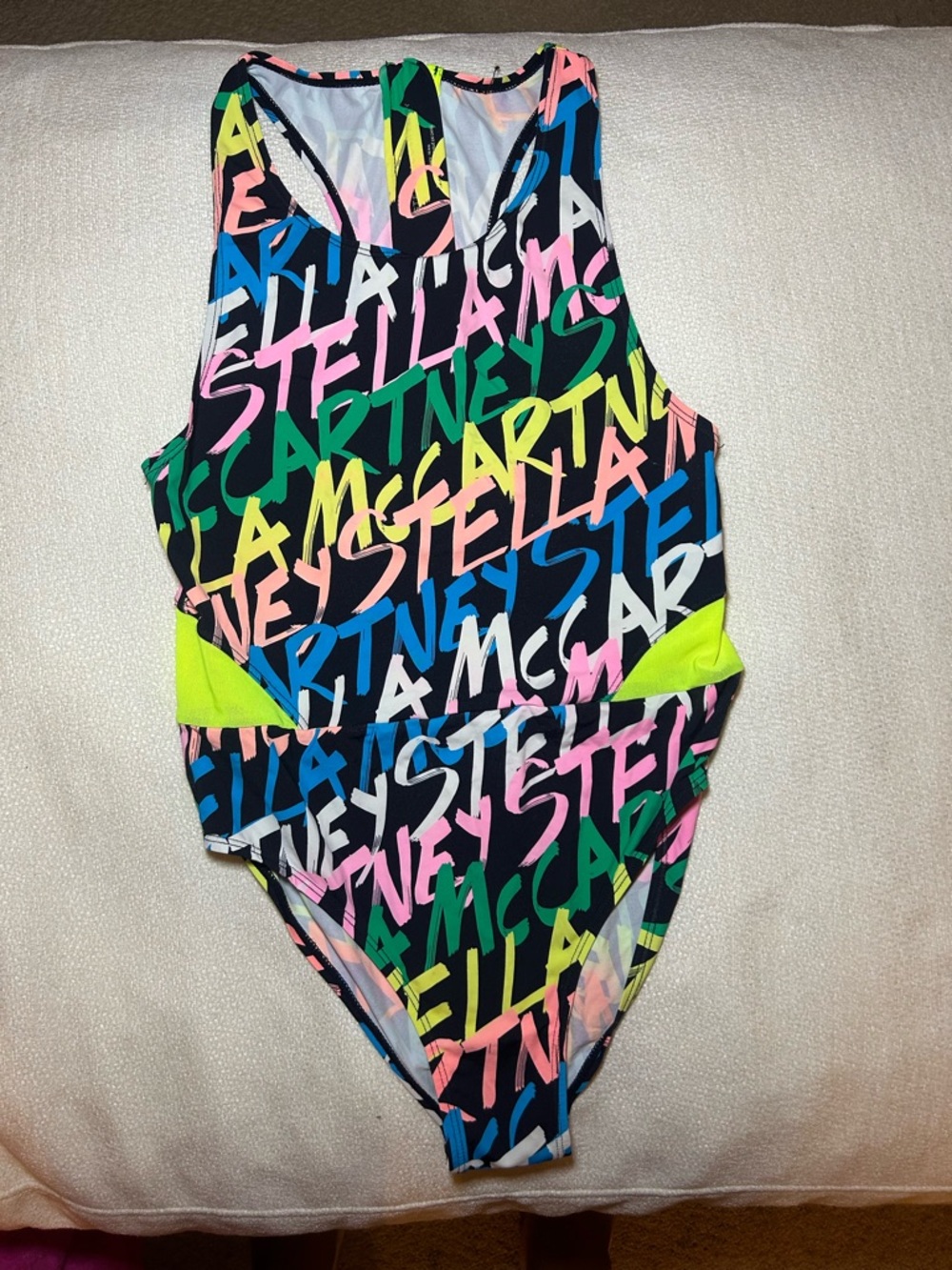Stella McCartney Kids Multi-Color Script One-Piece Swimsuit